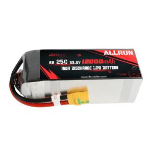 Wholesale RC 25C 6S 12000mAh LiPo Battery 22.2V High C Rate Battery Pack from china suppliers