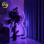 Hotel Living Room Modern RGB Dance Floor Light Black Gold Standing LED Double