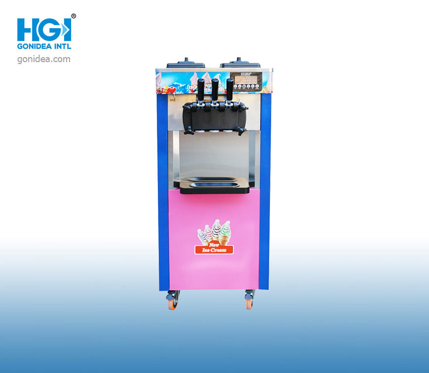 Commercial Soft Ice Cream Maker with Three Handle Cream Making Machine Bql-9632