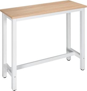 Wholesale Dining Table Kitchen Table Metal Frame Industrial Design Easy Assembly Oak White from china suppliers