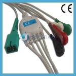 Mek 5 lead ecg cable,grabber/snap