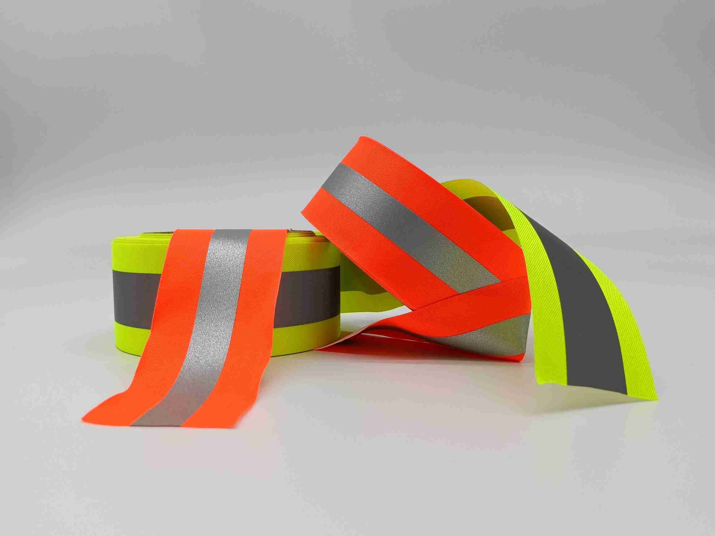 high visibility fluorescent color OXford tape for clothings safety wear
