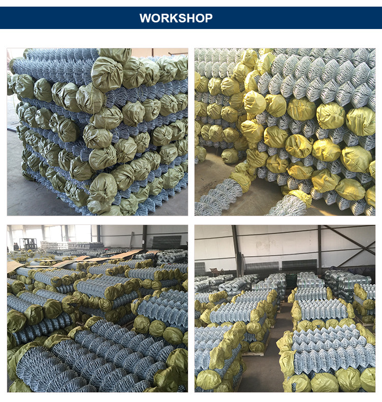 Metal Frame Galvanized Chain Link Fence Panels With 2-2.5mm Wire Diameter