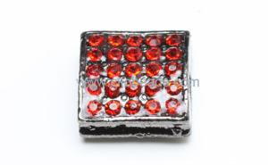 Wholesale Crystal Pave Gun Metal Plated Alloy Square Beads 14mm Jewelry Beads Findings AL15554 from china suppliers