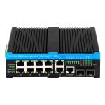 90w Managed DC48v Industrial Poe Switch Gigabit Fiber Switch Din Rail For