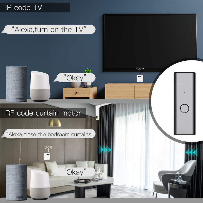 TV Fans Air Conditioner Universal Infrared Remote Control IR+RF Voice Wifi Smart Ir Remote Controller