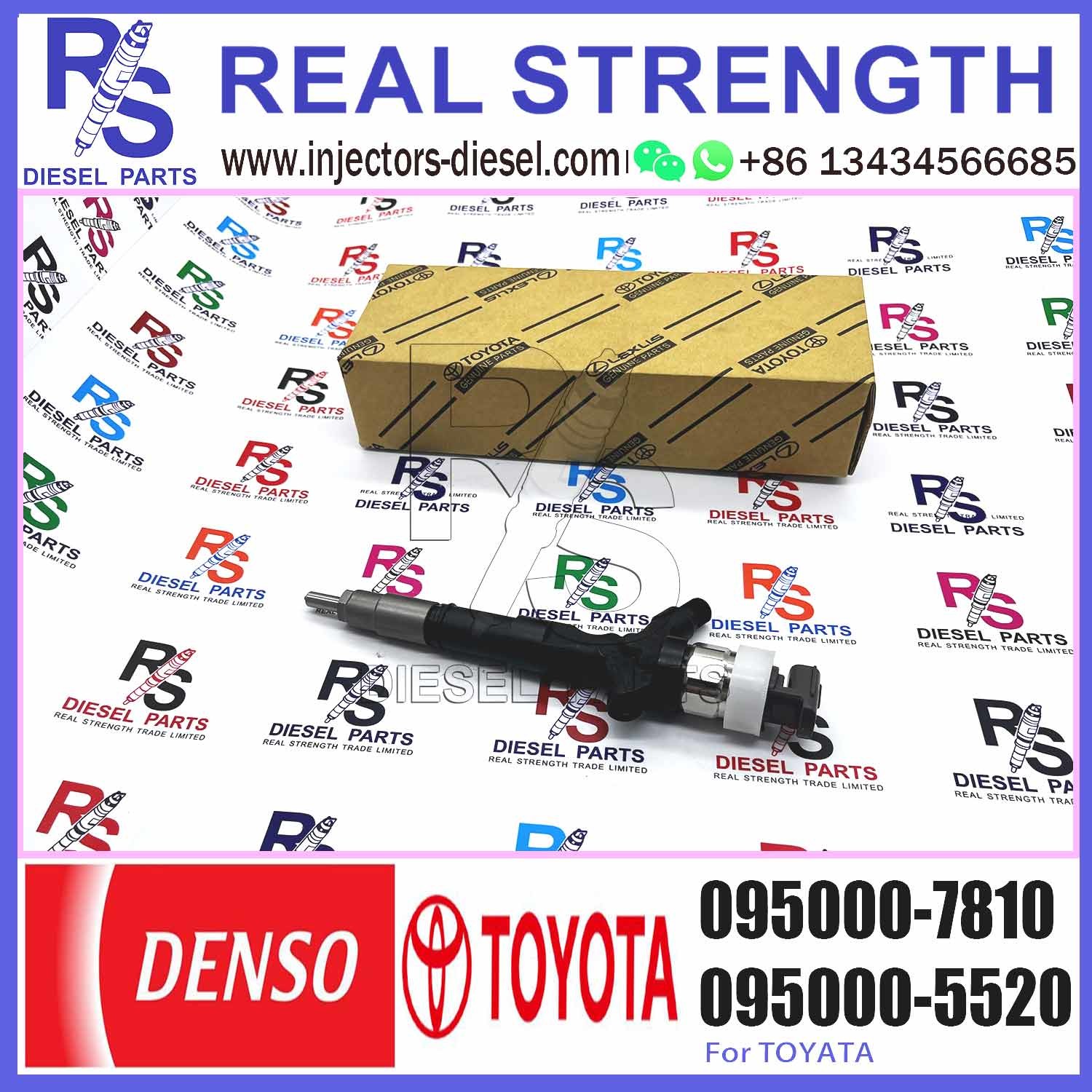 Diesel fuel Common Rail Injector Assembly 23670-30120 095000-7810 For Toyota Dyna