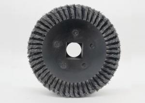 China Heavy Duty Twisted 12 Inch Knotted Wire Wheel Brush For Metal Tube Rust Removal on sale