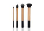 4 Pieces Foundation Makeup Brush Long Handle Duo Fiber Synthetic Hair Case