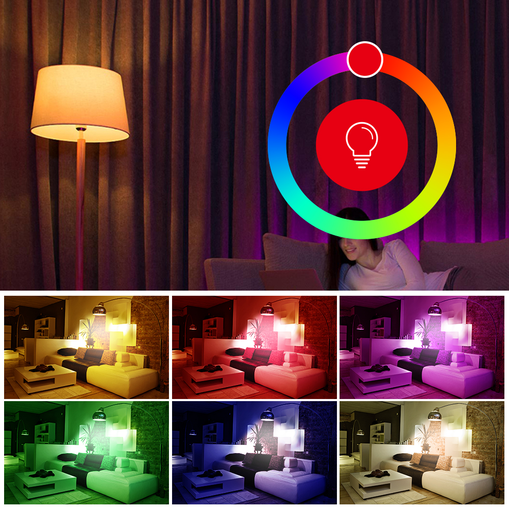 RoHS 9W Smart Light Bulbs Alexa 20lm Smart Life Light Bulb RGBW