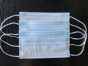 Wholesale Lightweight Blue Breathable Anti Dust Face Mask Earloop 3 Ply from china suppliers