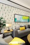 Suede Modern Vines Leaves Design Wallpaper 0.53*10M Nature Sense Kids Bedroom