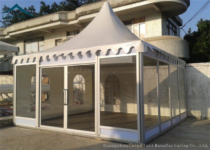 Width 10m Elegant Mixed Glass Wall Canopy Tent Structures For Outside Events