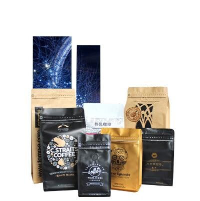 Top quality customized Eight side sealing flat bottom bag/gravure printing coffee square bottom biscuit bag /food