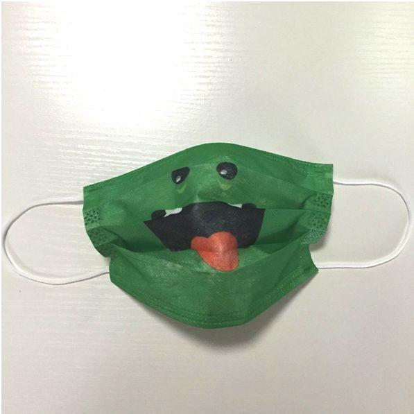 China supplier colorful funny disposable printed non woven surgical medical face