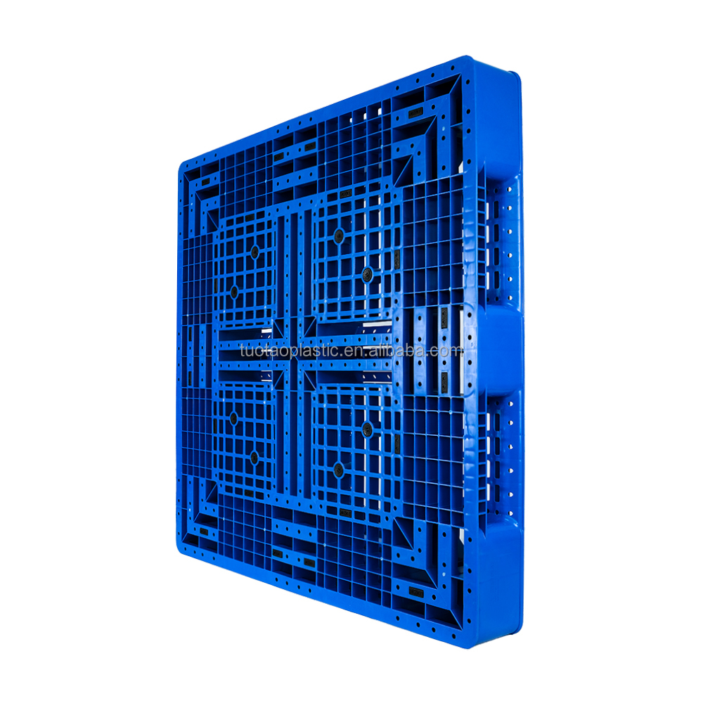 4-Way Entry Type Heavy Duty Plastic Pallet for 1-Tone Dynamic Load in Warehouse Storage