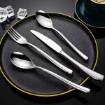 Wholesale set stainless steel gold knife spoon fork cutlery sets for wedding