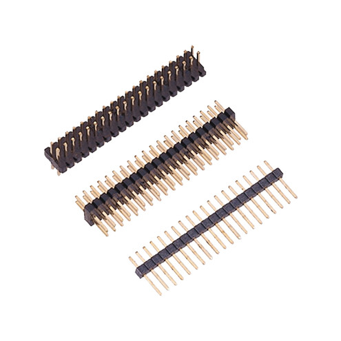 Breakable Male Straight Gold Plated Black Pin Header Connector 1-40p 2.54mm