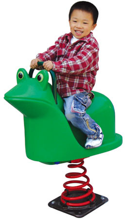 double people seat kids rocking horse plastic rider with spring