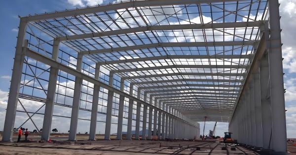 Metal Sheet Wall Commercial Steel Frame Building with Painting or Hot Dipped