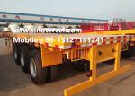 40 Foot Flat Bed Semi Trailer 3 Axle Semi Truck Flatbed Trailer