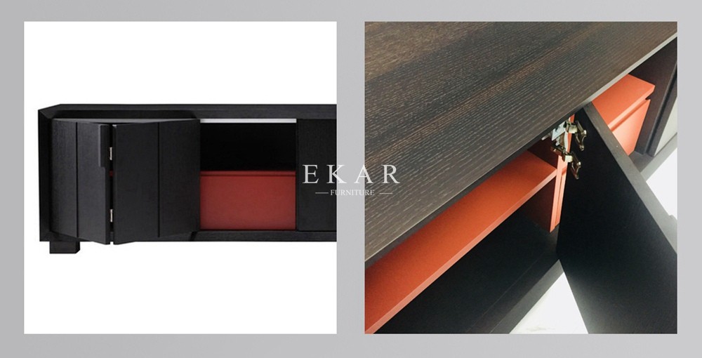 Modern Showcase Wood Tv Stand Cabinet