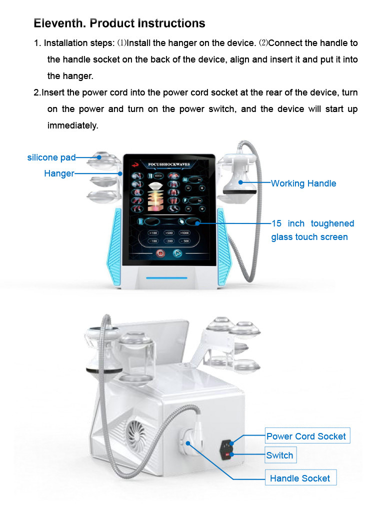 EMFOCUS Regeneration Therapy Focused Shock Wave Therapy Machine for Pain Relief and Physio Equipment