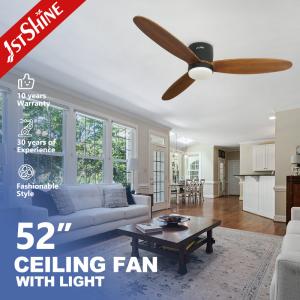 Wholesale Dimmable 6 Speed 52in LED Ceiling Fan With 3 Solid Wood Blades from china suppliers