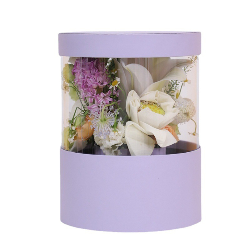 Rigid Boxes Custom Shipping Transparent Graduation Flower Gift Boxes for Bouquets
