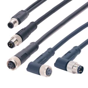 Wholesale PA66 Solder M8 Male Circular Cable Connector Straight Elbow A B D Coded from china suppliers