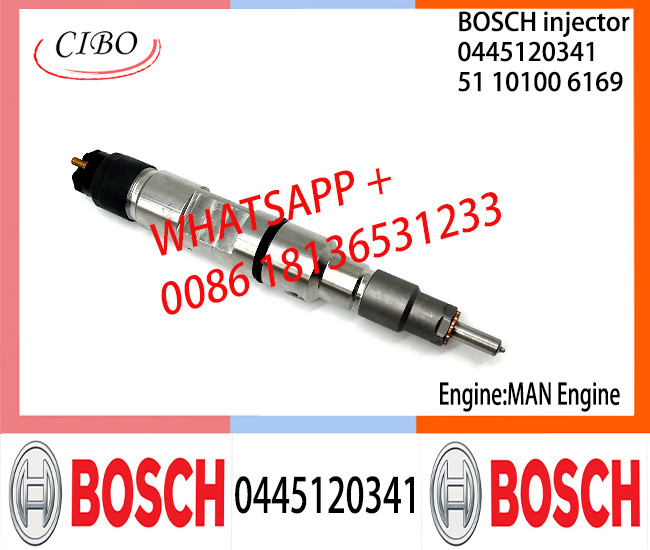 BOSCH 0445120341 Neutral Diesel Fuel Injector Assembly 0445120341 51101006169 For MAN Engine