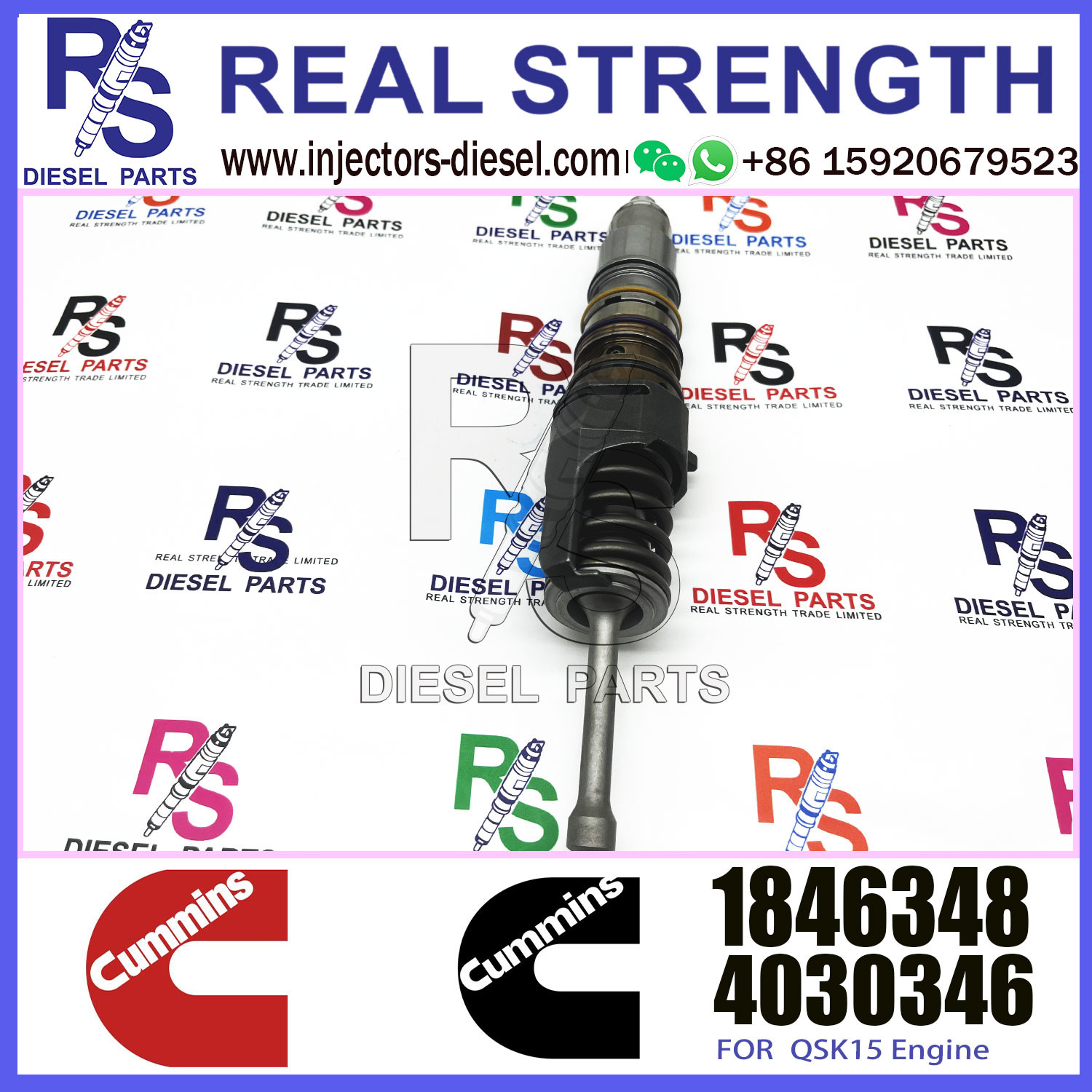 Common Rail Fuel Injector 3766446 5634701 4088725 4903455 1846348 For QSX15 ISX15 Engine