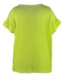 Round Neck Stylish Loose Tops Mint Color Knitted Girls Short Sleeve Tops