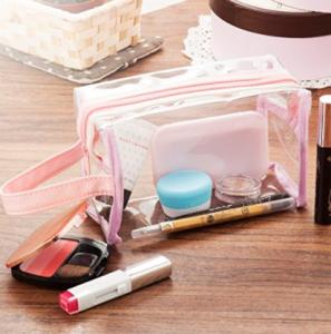 Wholesale Transparent PVC Cosmetic Bag , Makeup Clear Cosmetic Bags Compact Size from china suppliers