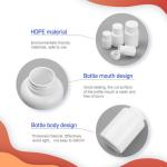 Empty Round White Plastic Pill Bottle HDPE medicine bottle 50ml 60ml 100ml 150ml