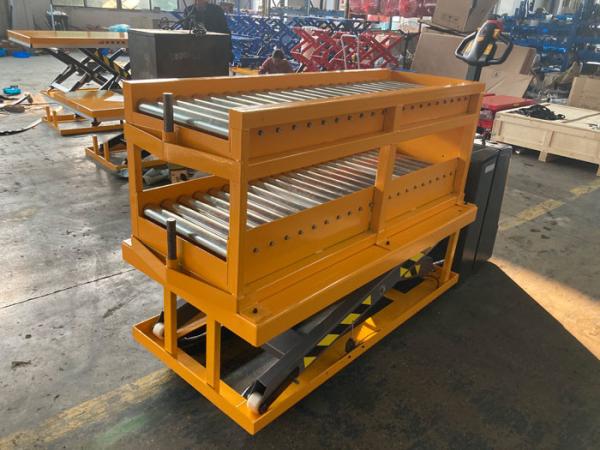 Roller Lift Table Top 1500kg Electric Pallet Truck For Die Handling Production