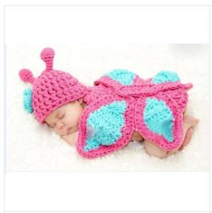 Wholesale pink blue flower animal butterfly baby hat cap beanie set diaper cover Baby Costume Set from china suppliers