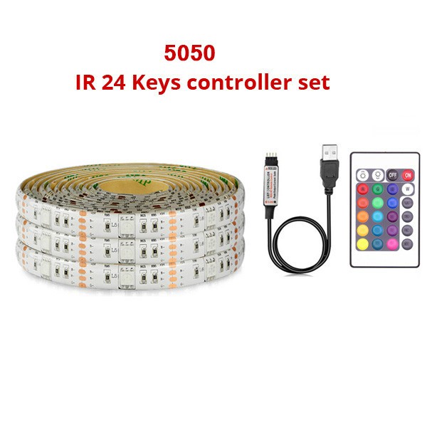 5V USB 5050 Self Adhesive LED Strip RGB 5000mm Addressable Led Strip