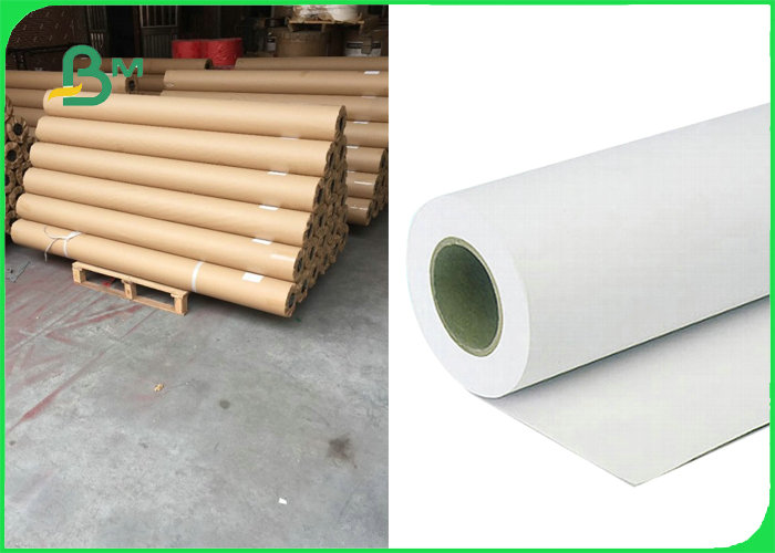80gsm CAD Inkjet Plotter Paper Roll For Engineering Drawing 24inch 36inch * 50m