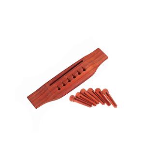 Wholesale Red Rosewood Guitar Bridge Blank Pins And Saddle 6 String Replacement from china suppliers