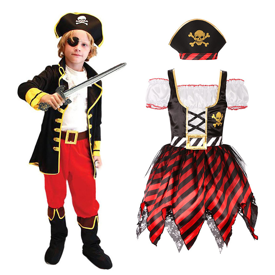 Children's Day Show Costume Pirate Dress Costume for Halloween Theme Carnival Party