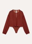 New Arrival Fall Clothing Cotton Spandex Ladies Transparent Bodysuit Tops Latest