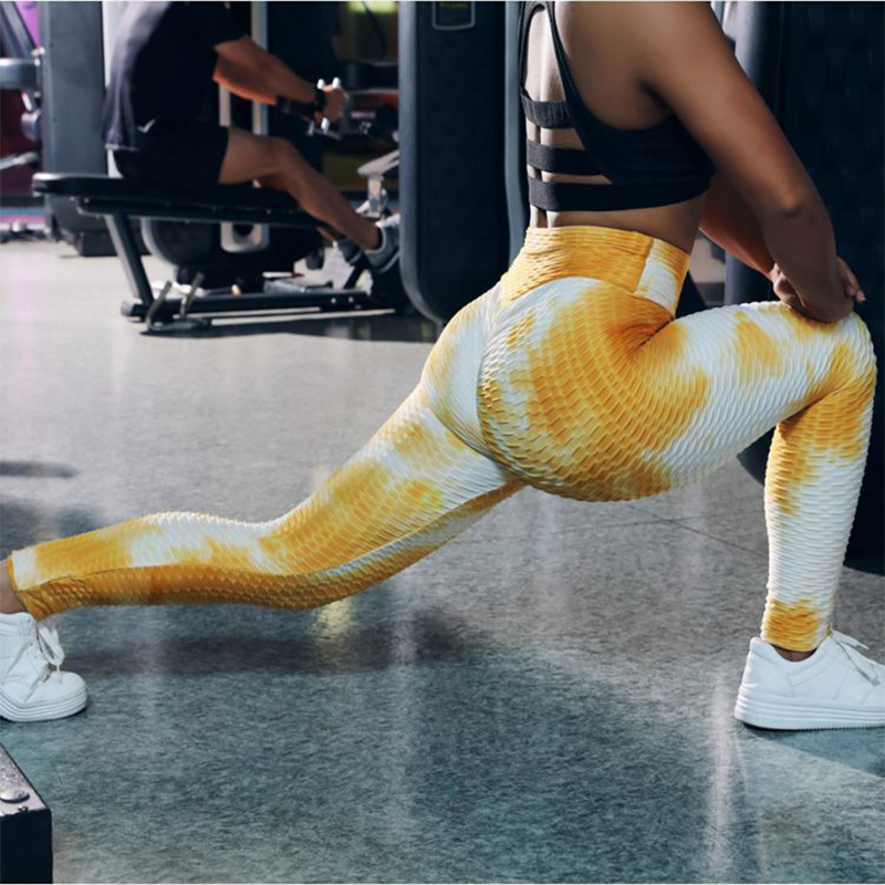 Patterned Booty Lifting Anti Cellulite Leggings Plus Size Hip Pop Style