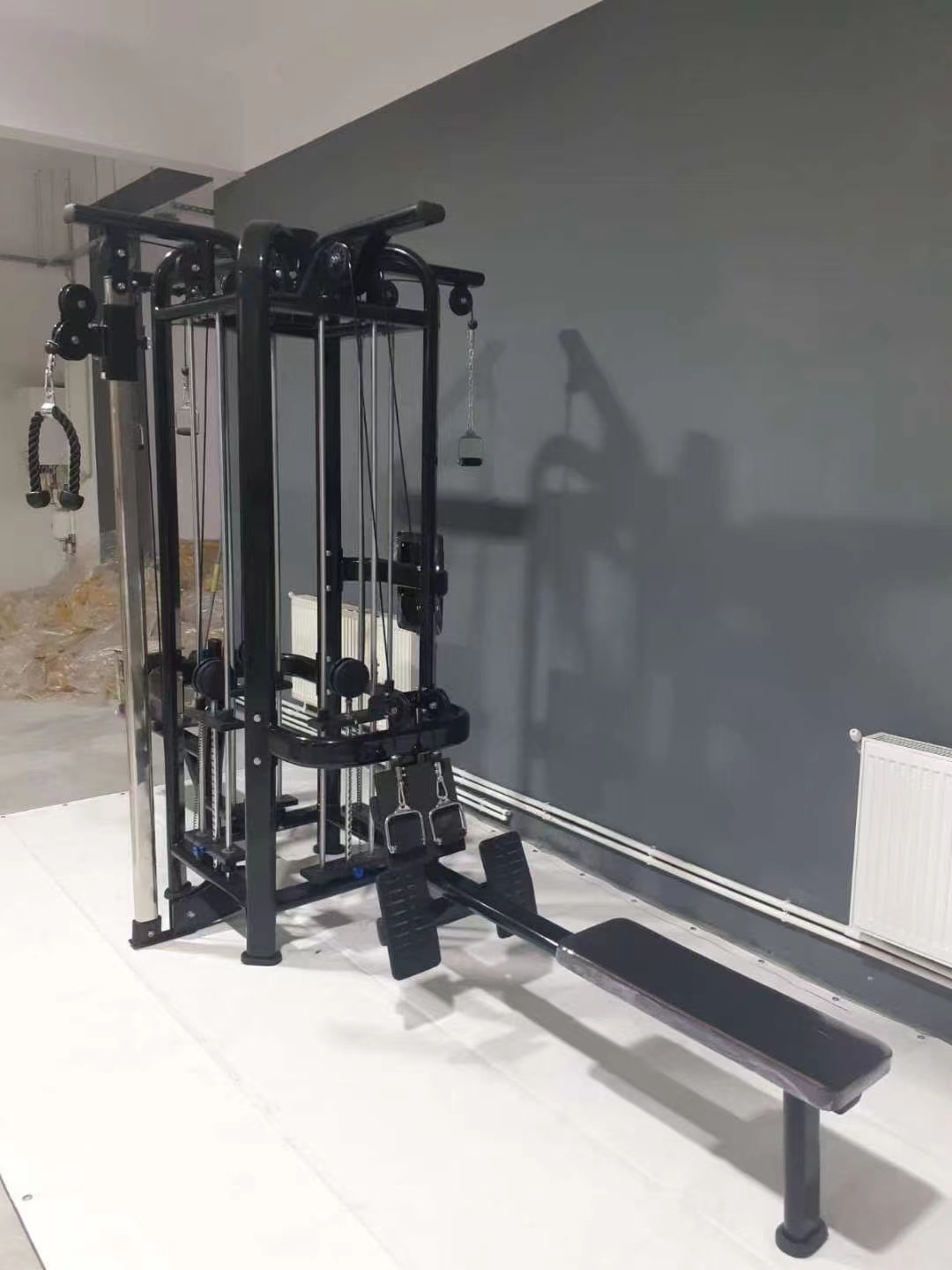 Commercial Gym Equipment Adjustable Pulley 4-Station Strength Training Cable Crossover