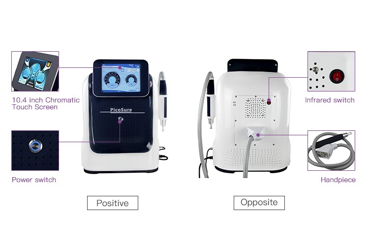 DPL New design most popular active q switched nd yag laser portable device eyebrow removal picosecond machine