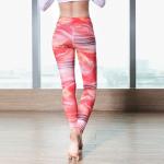 CPG Global Women's Fitness Legging Sport Running Pants Yoga Watercolor Red Print
