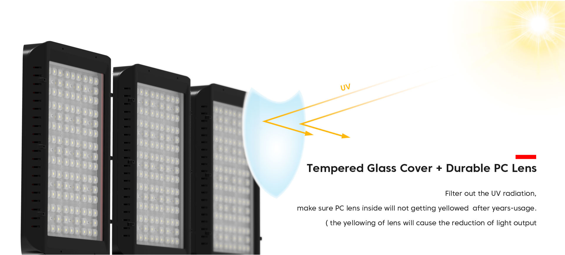 Modular Rotatable Glare Free LED Flood Light 600W Sports Flood Light