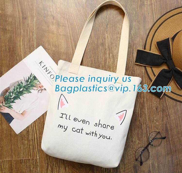 customized professional wholesale tote bag cotton canvas bags,Colorful pattern heat transfer printing custom canvas bag