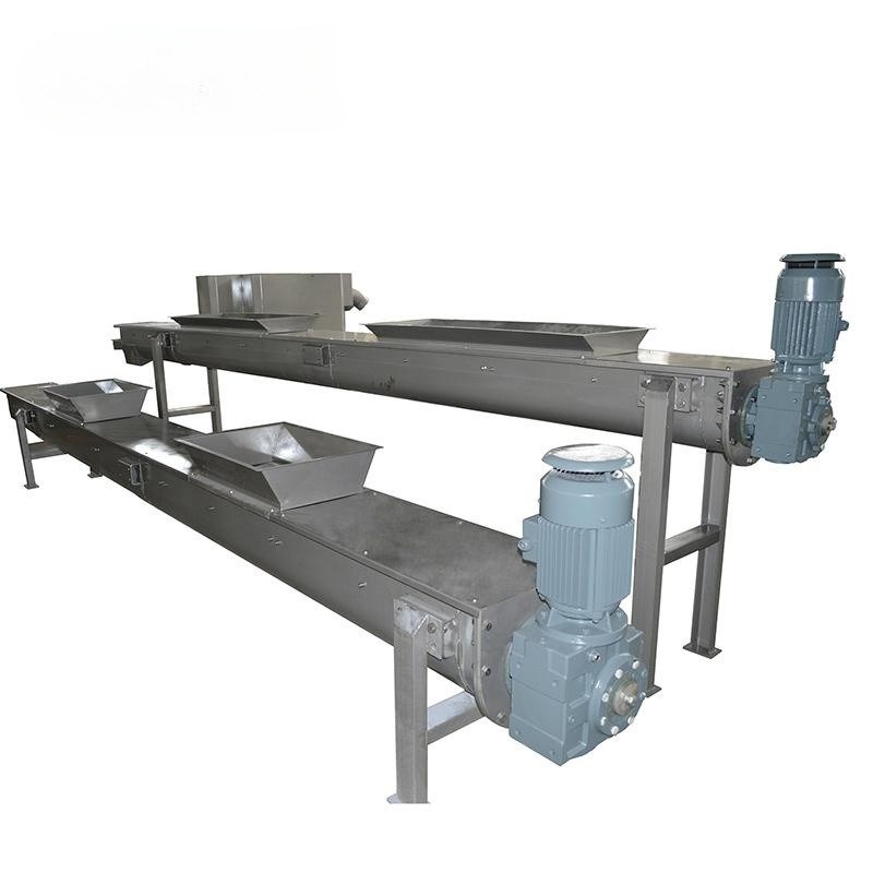 OEM Custom Heavy-Duty Horizontal Trough Shaftless Conveying System Screw Auger Conveyor