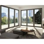 Modern Design Aluminum Alloy Frame Thermal Break Low-E Glass Bifold Door at